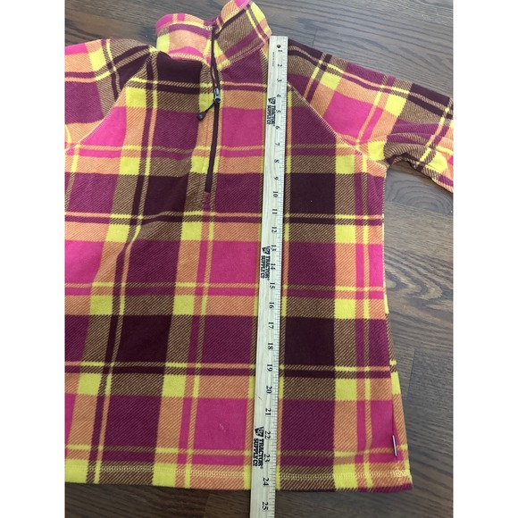Eddie Bauer Womens Plaid Fleece 1/4 Zip Pullover Top Shirt Size M - Picture 10 of 11